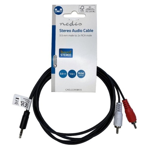 ΚΑΛΩΔΙΟ STEREO-2RCA NEDIS CAGP22200BK30 3m